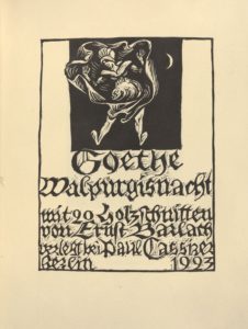 Cover page of Goethe's ballad "the first Walpurgis night"