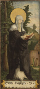 "Saint Walburga" at St. Martin's Church in Messkirch, by Master of Messkirch, sometime around the 1500s.