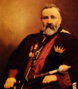 William Wynn Wescott in the ceremonial garment of the Rosicrucians.