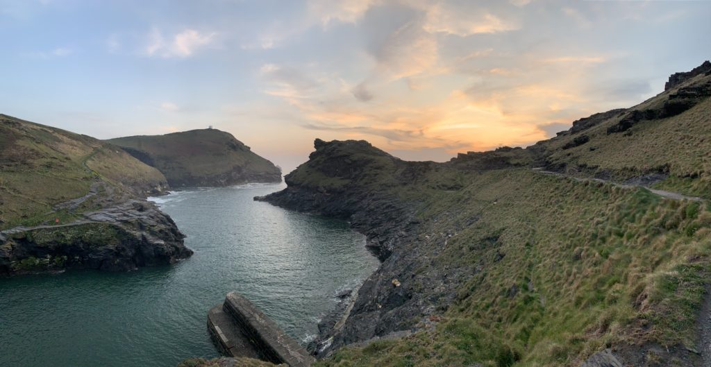 The Shores of Boscastle - River flowing into the open sea 