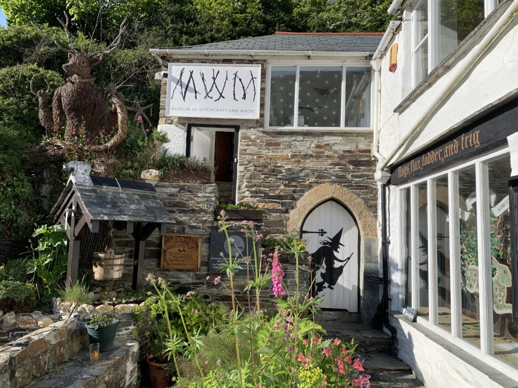 Museum of Witchcraft and Magic - Front View with Central door, pentagram and witch on broom